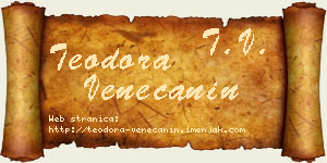 Teodora Venečanin vizit kartica